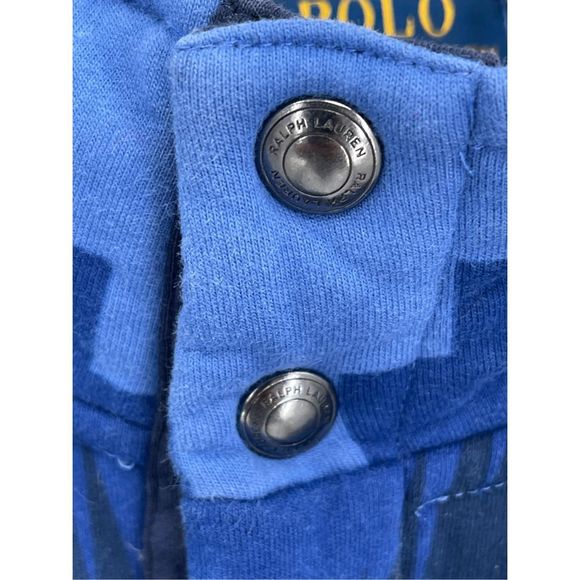 Polo Ralph Lauren Pullover Sweatshirt Men Large SouthwestFleece Mockneck Blue - Picture 3 of 12